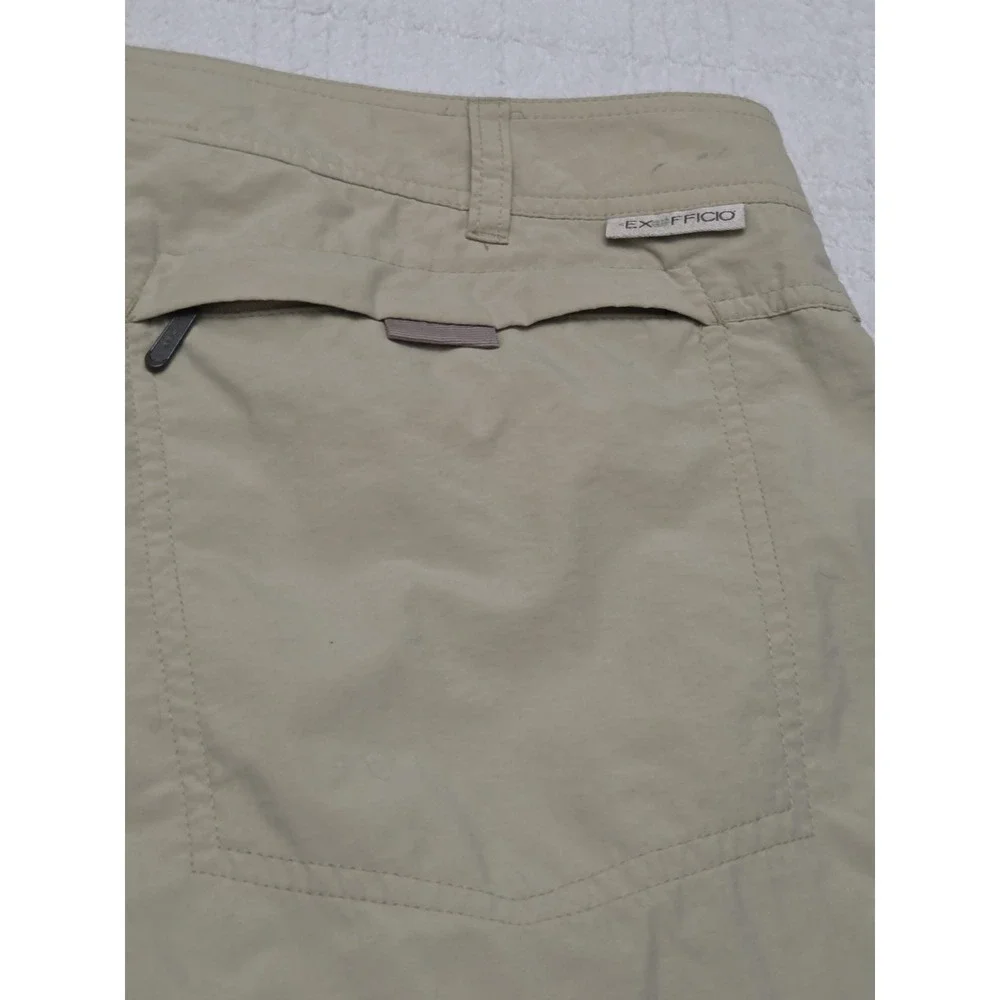 ExOfficio Insect Shield Hiking Pants Mens 36x30 Convertible Khaki Tan Nylon